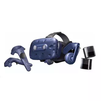 HTC Vive Pro Virtual Reality Headset (Kit), Blau (VR-Brille, Motino-Sensoren, Controller, integriertes Audio) HTC Vive Pro Virtual Reality Headset (Kit), Blau (VR-Brille, Motino-Sensoren, Controller, integriertes Audio)