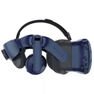 HTC Vive Pro Virtual Reality Headset (Kit), Blau (VR-Brille, Motino-Sensoren, Controller, integriertes Audio) HTC Vive Pro Virtual Reality Headset (Kit), Blau (VR-Brille, Motino-Sensoren, Controller, integriertes Audio)
