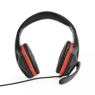 GEMBIRD Kopfhörer mit Mikrofon GHS-03, Gaming, schwarz-rot