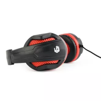 GEMBIRD Kopfhörer mit Mikrofon GHS-03, Gaming, schwarz-rot