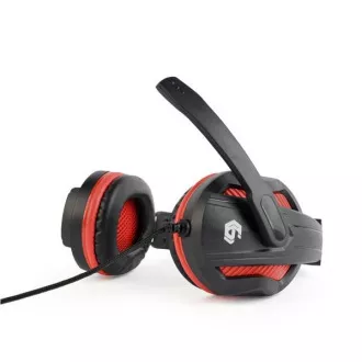 GEMBIRD Kopfhörer mit Mikrofon GHS-03, Gaming, schwarz-rot