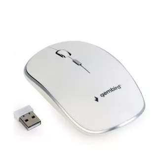 GEMBIRD Maus MUSW-4B-01, weiß, kabellos, USB-Nano-Empfänger GEMBIRD Maus MUSW-4B-01, weiß, kabellos, USB-Nano-Empfänger