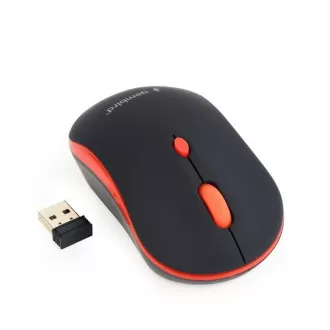 GEMBIRD Maus MUSW-4B-03-R, schwarz-rot, kabellos, USB-Nano-Empfänger GEMBIRD Maus MUSW-4B-03-R, schwarz-rot, kabellos, USB-Nano-Empfänger