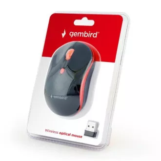 GEMBIRD Maus MUSW-4B-03-R, schwarz-rot, kabellos, USB-Nano-Empfänger GEMBIRD Maus MUSW-4B-03-R, schwarz-rot, kabellos, USB-Nano-Empfänger