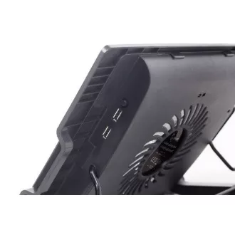 GEMBIRD Notebookständer NBS-1F17T-01, für Notebooks bis 17", 150mm Lüfter, LED, schwarz