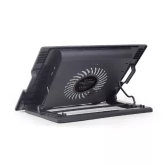 GEMBIRD Notebookständer NBS-1F17T-01, für Notebooks bis 17", 150mm Lüfter, LED, schwarz