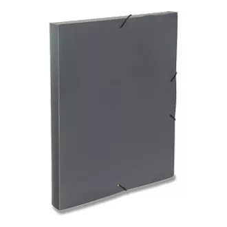 Klassische 3-Klappen-Box mit Gummi, schwarz