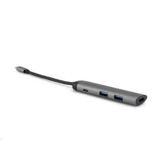 VERBATIM USB-C 4in1 Dockingstation, 1x HDMI, 1xUSB-C, 2xUSB, grau