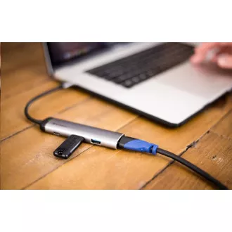 VERBATIM USB-C 4in1 Dockingstation, 1x HDMI, 1xUSB-C, 2xUSB, grau