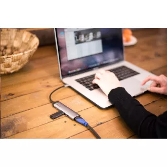 VERBATIM USB-C 4in1 Dockingstation, 1x HDMI, 1xUSB-C, 2xUSB, grau