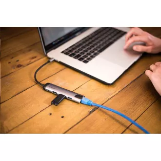 VERBATIM Dockingstation USB-C 5in1, 1xHDMI, 1xSB-C, 2xUSB, 1xRJ45, grau