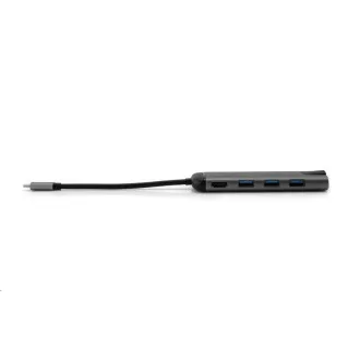 VERBATIM USB-C 7in1 Dockingstation, 1xHDMI, 1xUSB-C, 3xUSB, 1xRJ45, SD-Kartenleser, grau