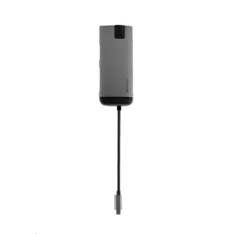 VERBATIM USB-C 7in1 Dockingstation, 1xHDMI, 1xUSB-C, 3xUSB, 1xRJ45, SD-Kartenleser, grau