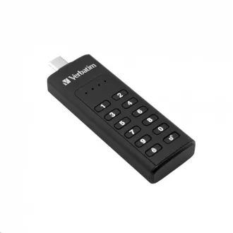 VERBATIM USB C 3.1 Laufwerk 128 GB - Keypad Secure (R: 160 / W: 150 MB / s) DSGVO