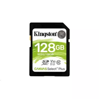 Kingston 128GB SecureDigital Canvas Select Plus (SDXC) 100R 85W Klasse 10 UHS-I Kingston 128GB SecureDigital Canvas Select Plus (SDXC) 100R 85W Klasse 10 UHS-I