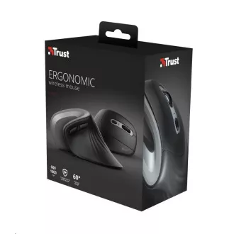 TRUST ergonomische vertikale Maus Verro Wireless Ergonomic Mouse, schwarz