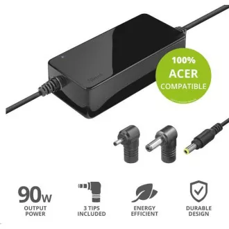 TRUST MAXO Netzteil für ACER 90W Laptops, inkl. Klemmen TRUST MAXO Netzteil für ACER 90W Laptops, inkl. Klemmen