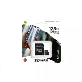 Kingston 128-GB-MikrofonSDXC Canvas Select Plus 100R A1 C10-Karte + SD-Adapter