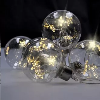 Solight Set aus LED Weihnachtskugeln mit Sternen, Größe 8cm, 6St., 30LED, Timer, Tester, 3xAA Solight Set aus LED Weihnachtskugeln mit Sternen, Größe 8cm, 6St., 30LED, Timer, Tester, 3xAA