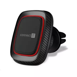CONNECT IT InCarz 4Strong360 CARBON universeller magnetischer Autohalter, 4 Magnete, rot