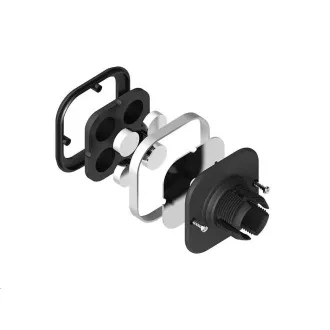 CONNECT IT InCarz 4Strong360 CARBON universeller magnetischer Autohalter, 4 Magnete, rot
