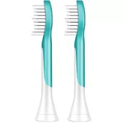 Philips HX6042/33 Sonicare für Kinder, Ersatzköpfe, für Kinder, Standardgröße, 2 Stück, aufsteckbar, aqua