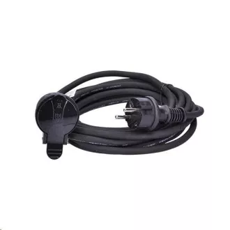 Solight Verlängerungskabel - Stecker, 1 Buchse, 5m, 3 x 1, 5mm2, Gummi, schwarz