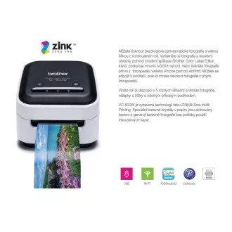 BROTHER Etikettendrucker PHOTO - VC500W - WIFI, USB, COLOR ohne Tinte - Integriertes Schneiden BROTHER Etikettendrucker PHOTO - VC500W - WIFI, USB, COLOR ohne Tinte - Integriertes Schneiden