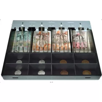 Virtuos separater Plastikbinder 4/8, Banknotenhalter aus Metall