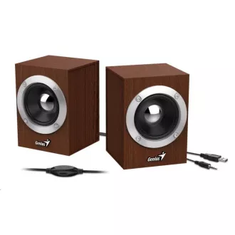 GENIUS Lautsprecher SP-HF280, 2.0, 6W, Holz, braun GENIUS Lautsprecher SP-HF280, 2.0, 6W, Holz, braun