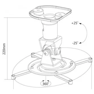 Reflecta SUPVEX 22cm Deckenhalterung für Datenprojektor