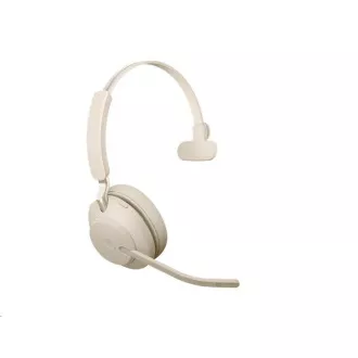 Jabra Headset mit Ständer Evolve2 65, Link 380c MS, mono, beige - Unverpackt
