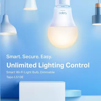 TP-Link Tapo L510E Smart WiFi Dimmbare LED-Lampe (Weiß, 2700K, 806lm, 2, 4GHz, E27)