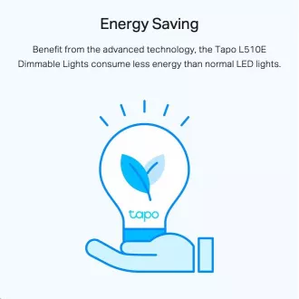 TP-Link Tapo L510E Smart WiFi Dimmbare LED-Lampe (Weiß, 2700K, 806lm, 2, 4GHz, E27)