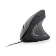 GEMBIRD Maus MUS-ERGO-01, kabelgebunden, optisch, vertikal, 1200-3200 dpi, USB, schwarz