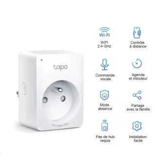 TP-Link Tapo P100(2er-Pack) intelligente WiFi-Mini-Steckdose (2300W, 10A, 2, 4 GHz, BT)