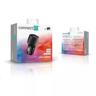 CONNECT IT InCarz QUICK CHARGE 3.0 Autoladegerät, 1x USB-A, 3 A, Carbon