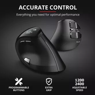 TRUST ergonomische Maus Voxx Wiederaufladbare ergonomische kabellose Maus