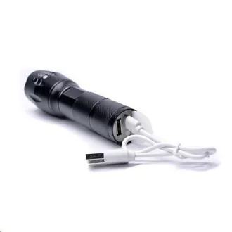 Solight wiederaufladbare LED-Taschenlampe, 300lm, Cree, Fokus, Li-Ion, USB-Aufladung, Powerbank Solight wiederaufladbare LED-Taschenlampe, 300lm, Cree, Fokus, Li-Ion, USB-Aufladung, Powerbank
