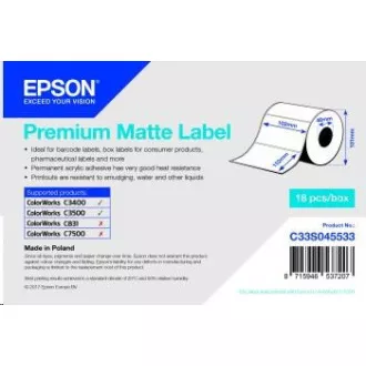 Epson Etikettenrolle, Normalpapier, 102x152mm Epson Etikettenrolle, Normalpapier, 102x152mm