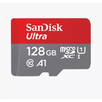SanDisk MicroSDXC-Karte 128GB Ultra (100MB/s, Klasse 10, Android) + Adapter