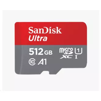 SanDisk MicroSDXC 512GB Ultra Karte (100MB/s, Klasse 10, Android) + Adapter