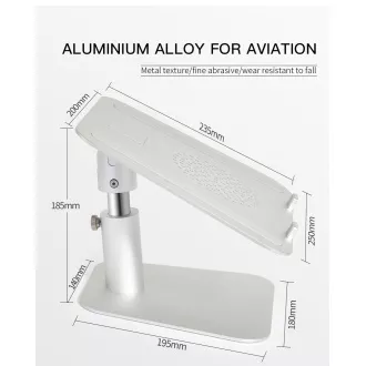 COTEetCI flexibler Aluminiumständer für Notebooks (zweifach) grau - unverpackt - Unverpackt