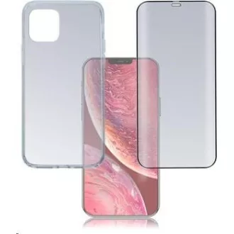 4smarts 360° Protection Set (Tempered Glass Full Frame schwarz + Backcover) für Apple iPhone 12 Pro Max