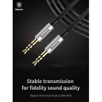 Baseus Yiven Series Audiokabel 3.5mm Klinke 1m, silber-schwarz