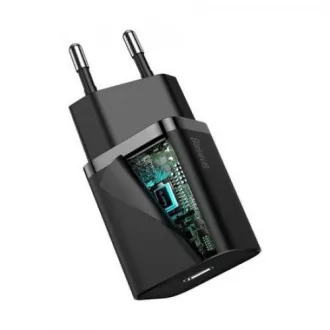 Baseus Super SI Set aus USB-C 20W Adapter und USB-C Kabel auf Lightning 1m, schwarz