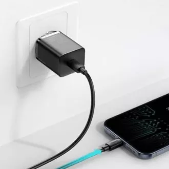 Baseus Super SI Set aus USB-C 20W Adapter und USB-C Kabel auf Lightning 1m, schwarz