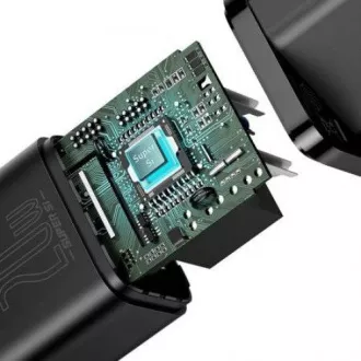 Baseus Super SI Set aus USB-C 20W Adapter und USB-C Kabel auf Lightning 1m, schwarz