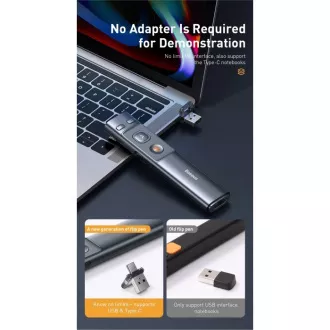 Baseus Orange Dot Laser Wireless Pointer, grau Baseus Orange Dot Laser Wireless Pointer, grau