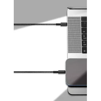Baseus Tungsten Gold Schnelllade-/Datenkabel USB-C auf Lightning PD 20W 2m, schwarz